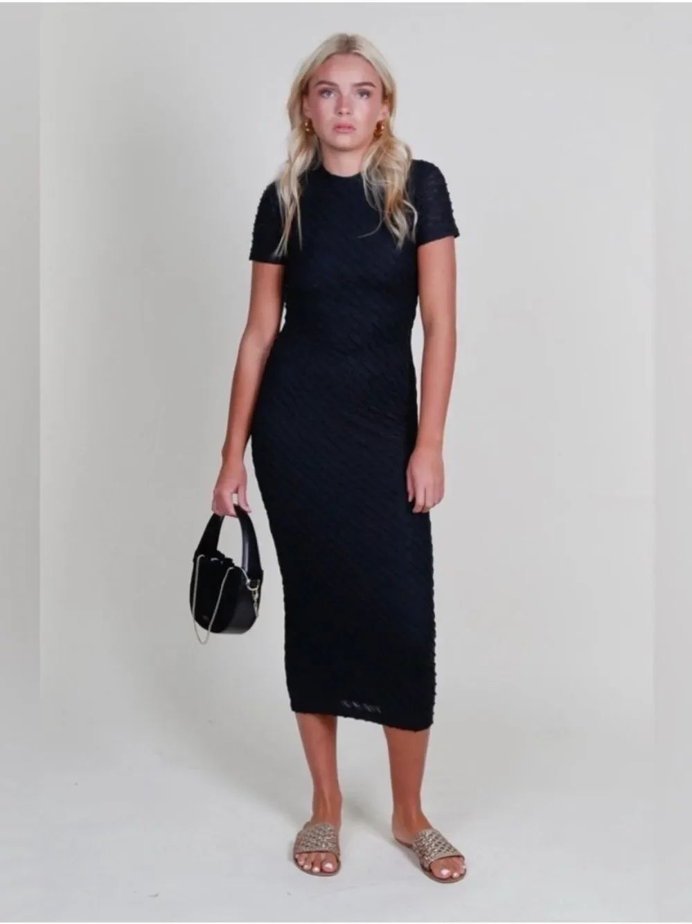Amanda Uprichard Rosaria Dress Black Sz M